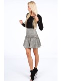 Mustard checkered mini skirt 1881 - Online store - Boutique